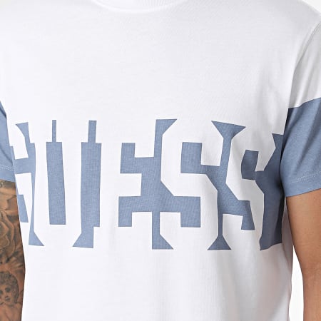 Guess - T-shirt M4YI58-I3Z14 Wit Blauw