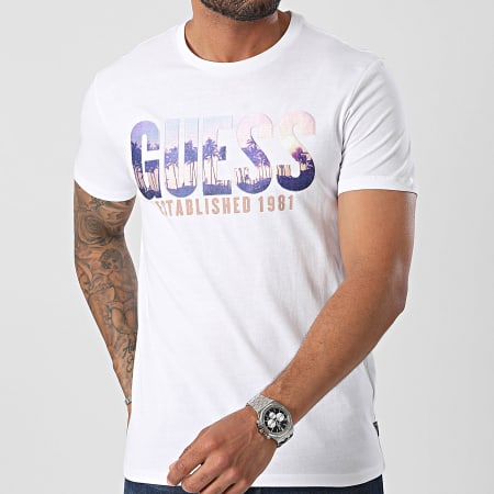 Guess - Tee Shirt M4YI83-K9RM1 Blanc