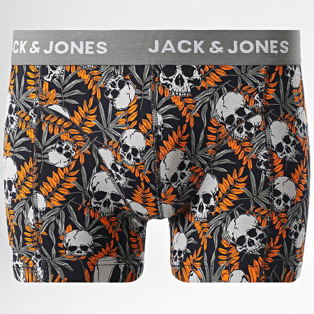 Jack And Jones - Juego De 2 Boxers Hugo Skulls Gris Marino Naranja