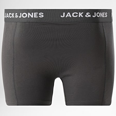 Jack And Jones - Lot De 2 Boxers Hugo Skulls Gris Bleu Marine Orange
