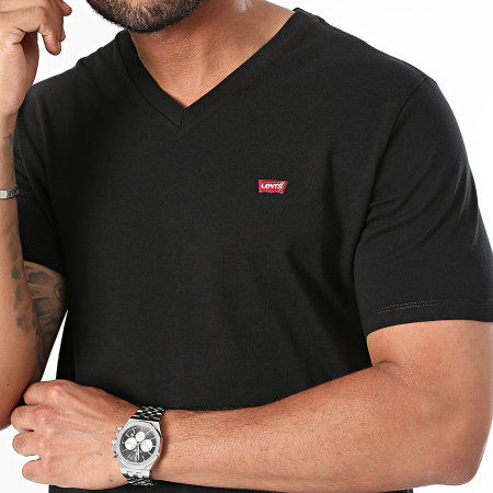 Levi's - Camiseta cuello pico 85641 Negro