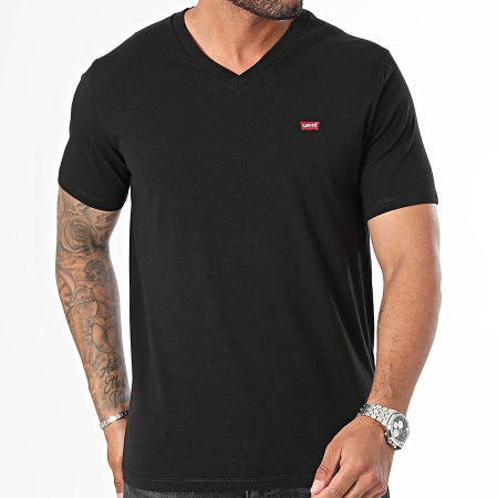 Levi's - Camiseta cuello pico 85641 Negro