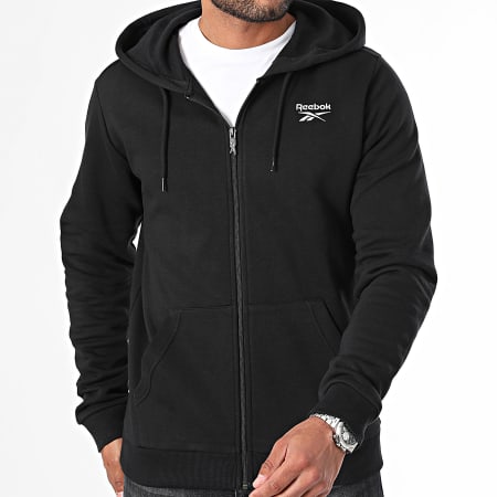 Reebok - Identity SL Fleece Hooded Zip Sweatshirt 100202857 Zwart