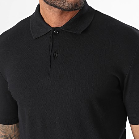 Selected - Polo Manches Courtes Slim-Atlas Noir