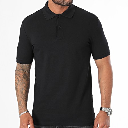 Selected - Polo Manches Courtes Slim-Atlas Noir