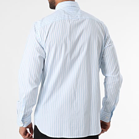 Tommy Hilfiger - Camicia a maniche lunghe Regular Fit Natural Soft Poplin 5759 Bianco Azzurro