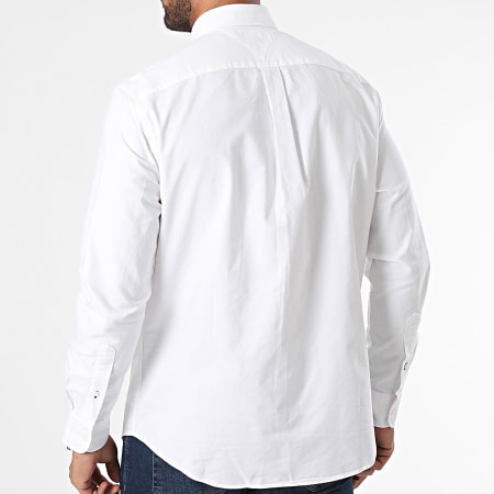 Tommy Hilfiger - Herencia Sólida Oxford 5774 Blanco Camisa de Manga Larga