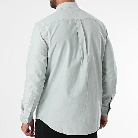 Tommy Hilfiger - Camisa de manga larga Solid Heritage Oxford 5774 Verde jaspeado