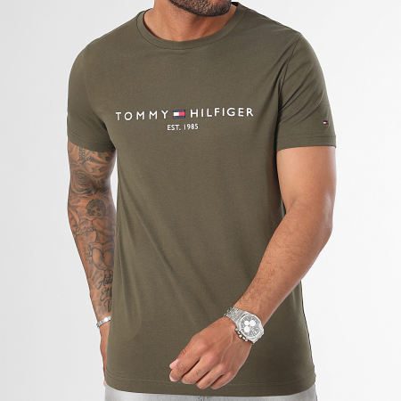 Tommy Hilfiger - Tee Shirt Logo 1797 Vert Kaki