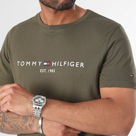 Tommy Hilfiger - Tee Shirt Logo 1797 Vert Kaki