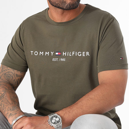 Tommy Hilfiger - Tee Shirt Logo 1797 Vert Kaki