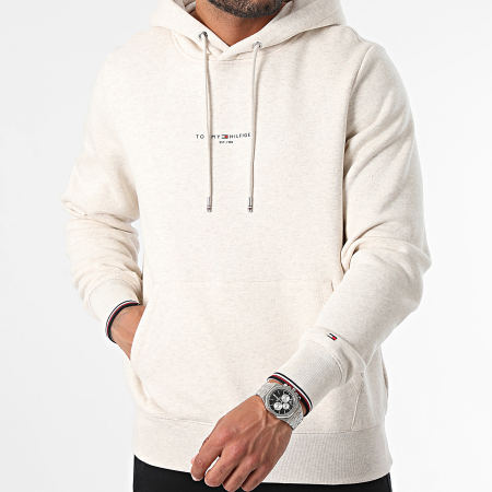 Tommy Hilfiger - Hoodie met logo 2673 Beige Chiné