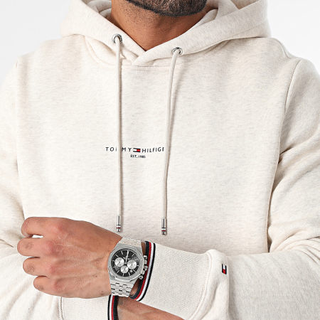 Tommy Hilfiger - Hoodie met logo 2673 Beige Chiné