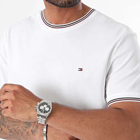 Tommy Hilfiger - Mouline Tipped Tee Shirt 5680 Blanco
