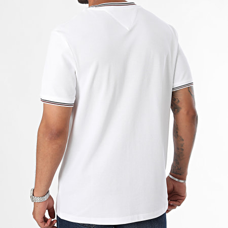 Tommy Hilfiger - Tee Shirt Mouline Tipped 5680 Blanc