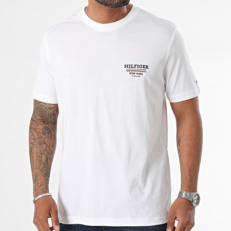 Tommy Hilfiger - Tee Shirt Hilfiger Global Stripe 6208 Blanc