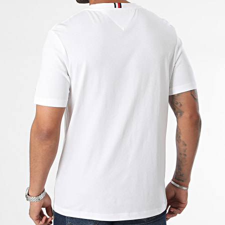 Tommy Hilfiger - Tee Shirt Hilfiger Global Stripe 6208 Blanc