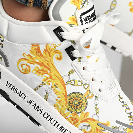 Versace Jeans Couture - Fondo Dynamic 77YA3SA1-ZS654 Scarpe da ginnastica rinascimentali in oro bianco