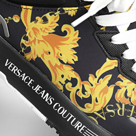 Versace Jeans Couture - Fondo Dynamic 77YA3SA1-ZS654 Zwarte Gouden Renaissance Sneakers