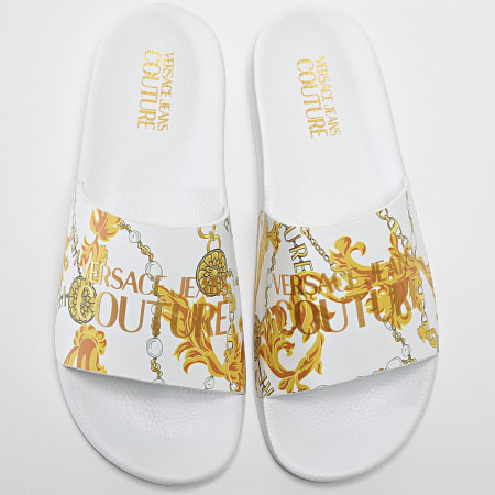 Versace Jeans Couture - Claquettes Fondo Slide 77YA3SQ4-ZS834 Oro bianco Rinascimento