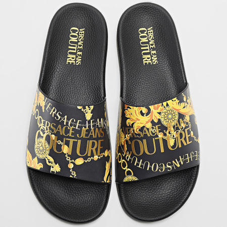 Versace Jeans Couture - Claquettes Fondo Slide 77YA3SQ4-ZS834 Nero Oro Rinascimento