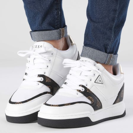 Guess - Sneakers donna FLTMARELE12 Bianco Marrone