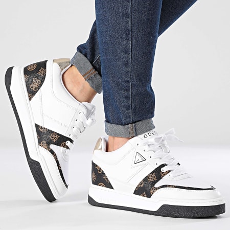 Guess - Sneakers donna FLTMARELE12 Bianco Marrone