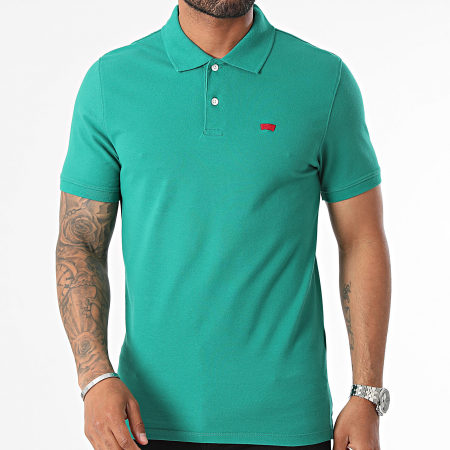 Levi's - Polo Slim de manga corta A4842 Verde oscuro