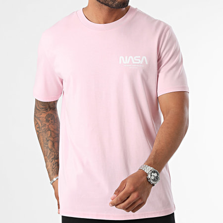 NASA - Oversize Nasa Futuristic Tee Shirt Pink White