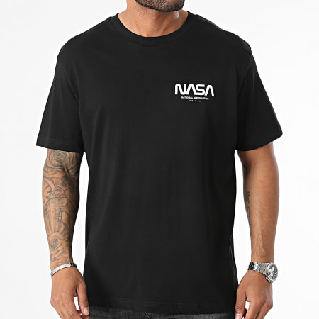 NASA - Oversize Nasa Futuristic Tee Shirt Negro Blanco