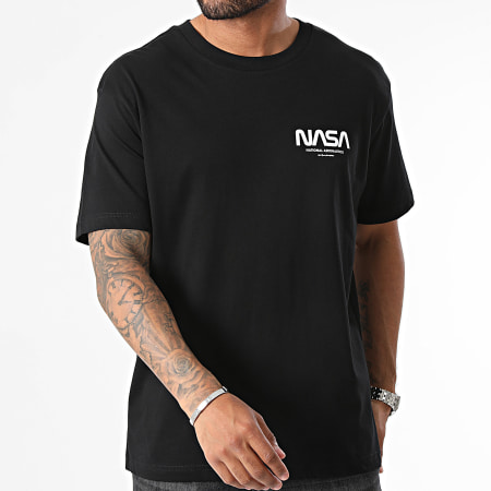 NASA - Oversize Nasa Futuristic Tee Shirt Negro Blanco