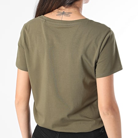 Teddy Smith - Camiseta Ribelle Mujer Verde caqui