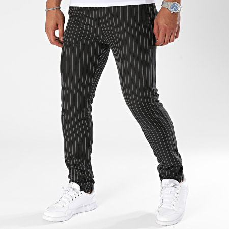 Uniplay - Pantalon Chino A Rayures Noir