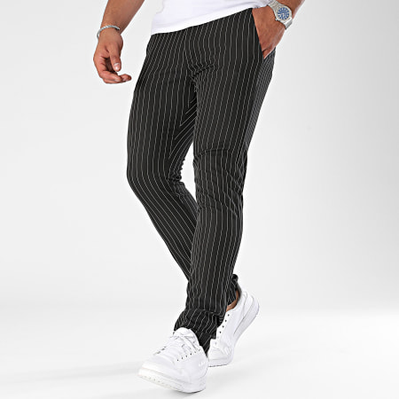 Uniplay - Pantaloni chino a righe nere