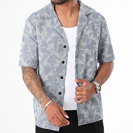 Uniplay - Camisa de manga corta YC105 Denim azul