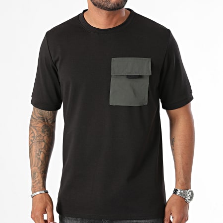 Uniplay - Pocket Tee UNI-077 Negro Verde Caqui