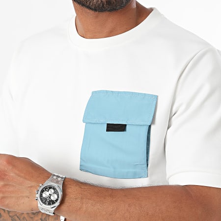 Uniplay - UNI-077 Pocket Tee Blanco Azul claro