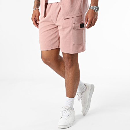 Uniplay - UNI-076 Conjunto de camisa de manga corta y pantalón corto rosa