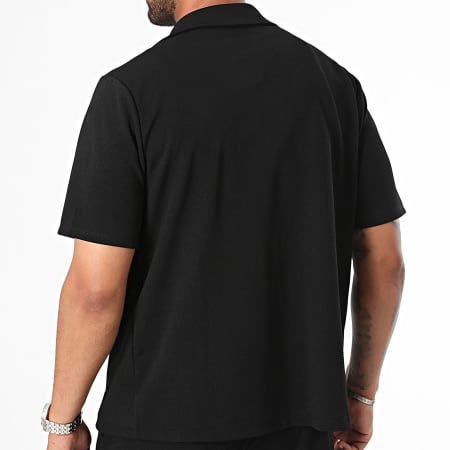 Uniplay - Conjunto de camisa de manga corta y pantalón corto UNI-076 Negro