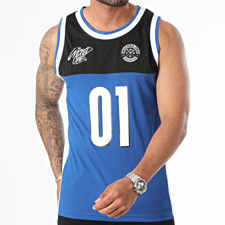 Wicked One - Onbeperkt Zwart Royal Blauw Wit Basketbal Jersey