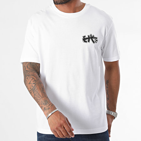 Khalil El Hadri - Oversize Manga Volver Camiseta Blanco Marruecos