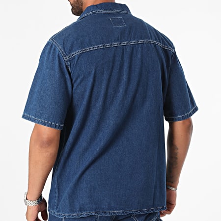 Ikao - Ensemble Chemise Manches Courtes Et Short Jean Bleu Denim