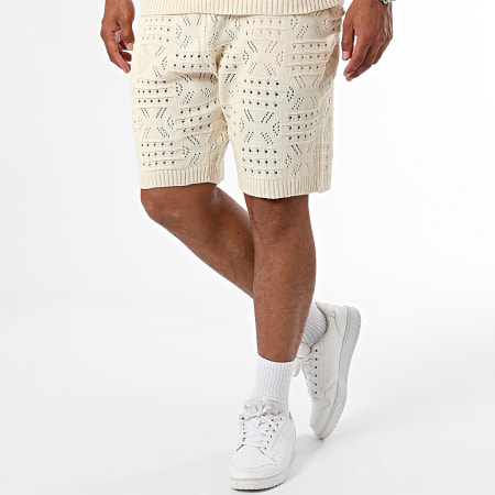 Ikao - Ensemble Tee Shirt Et Short Jogging Beige