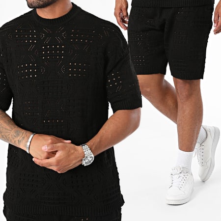 Ikao - Ensemble Tee Shirt Et Short Jogging Noir