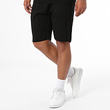 Ikao - Set di maglietta e pantaloncini da jogging neri