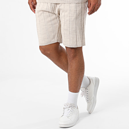 Ikao - Ensemble Tee Shirt Et Short Jogging Beige