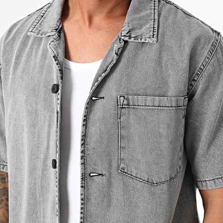 Ikao - Set camicia a maniche corte grigia e pantaloncini Jean