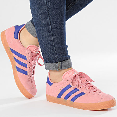 Adidas Originals - Gazelle J Damesschoenen IG9153 Half Roze Lucide Blauw