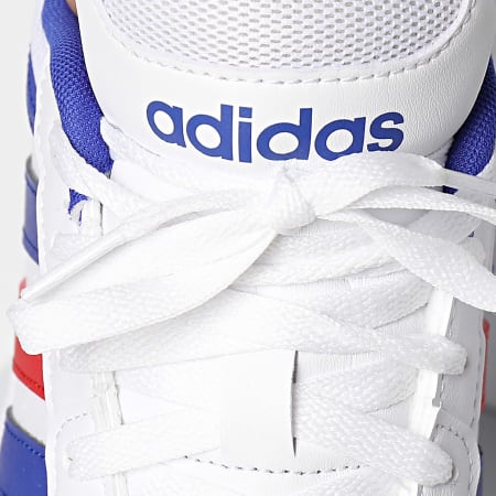 Adidas Sportswear - Hoops 3.0 Sneakers IH0335 Calzature Bianco Blu Lucido Meglio Scarlatto