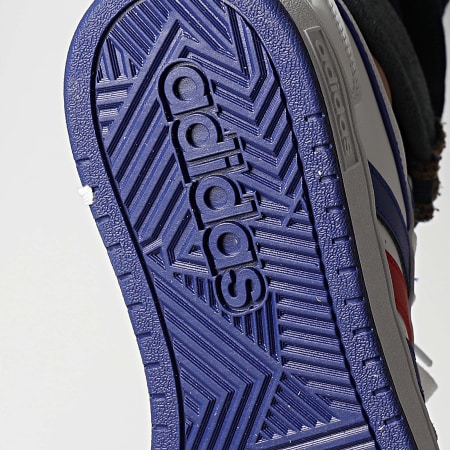 Adidas Performance - Zapatillas Hoops 3.0 IH0335 Calzado Blanco Azul Lúcido Mejor Escarlata